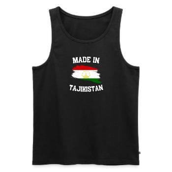 Fabriqué au Tadjikistan - Débardeur bio Premium Homme - noir - Devant - Michal (187cm)