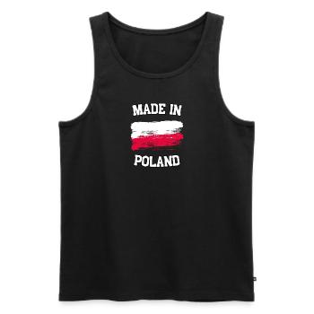 Made in Poland - Männer Premium Bio Tank Top - Schwarz - Vorne - AI Model Male 178 light (178cm)