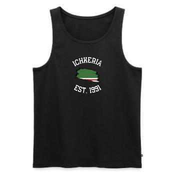 ICHKERIA EST.1991 - Männer Premium Bio Tank Top - Schwarz - Vorne - AI Model Male 178 light (178cm)
