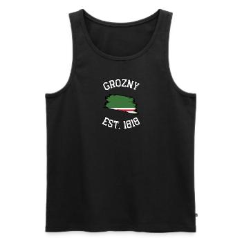 GROZNY EST. 1818 - Männer Premium Bio Tank Top - Schwarz - Vorne - AI Model Male 178 light (178cm)