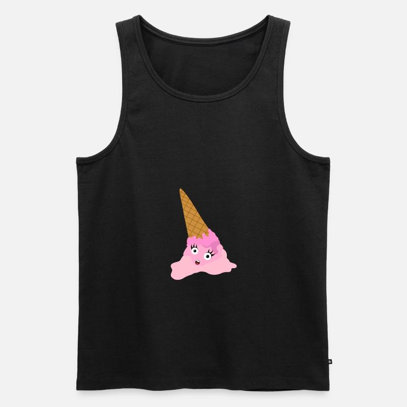 Geschmolzenes Eis - Männer Premium Bio Tank Top - Schwarz