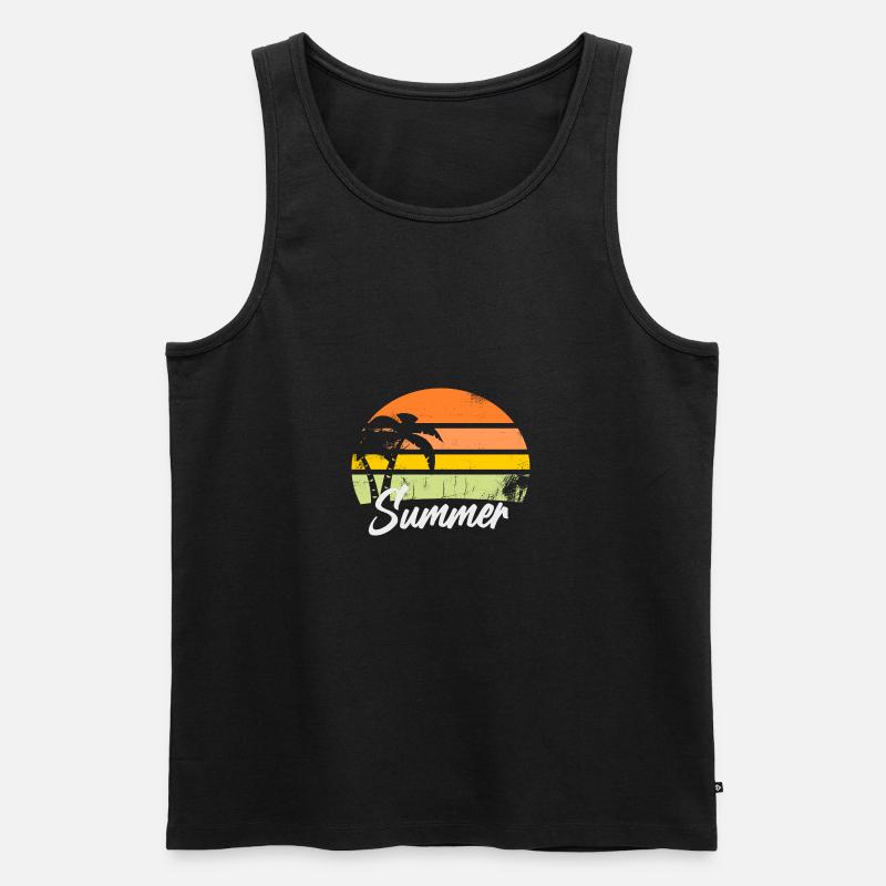 summer - Männer Premium Bio Tank Top - Schwarz
