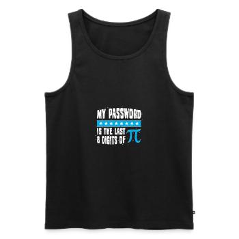 My Password Is The Last 8 Digits Of Pi - Mathe - Männer Premium Bio Tank Top - Schwarz - Vorne - Michal (187cm)