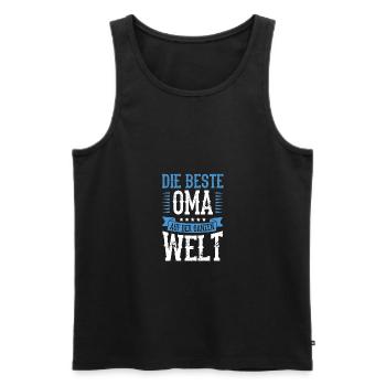 Beste Oma der Welt - Männer Premium Bio Tank Top - Schwarz - Vorne - Michal (187cm)