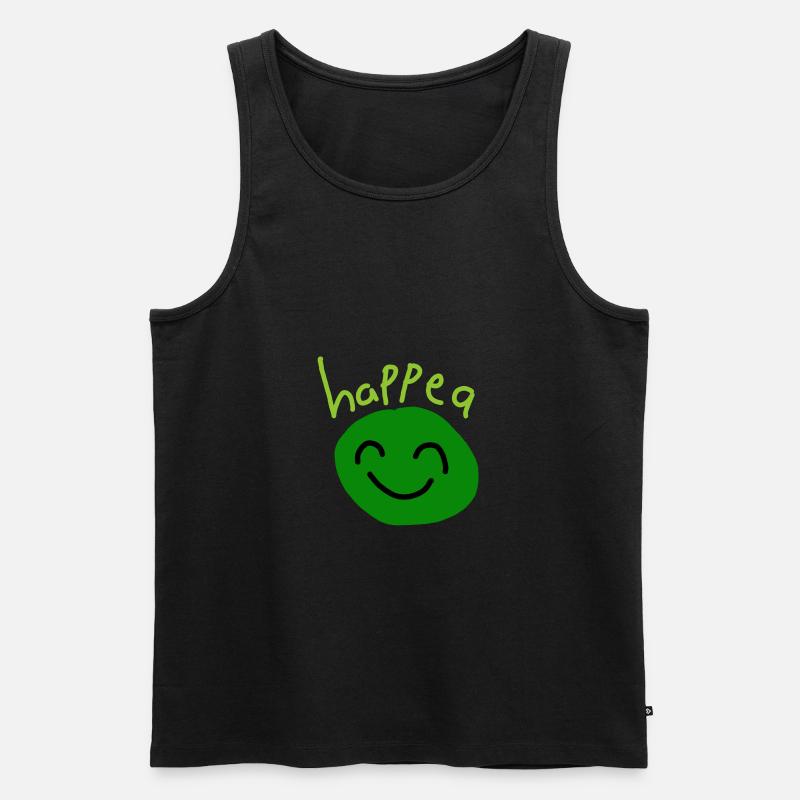 Happea - Männer Premium Bio Tank Top - Schwarz