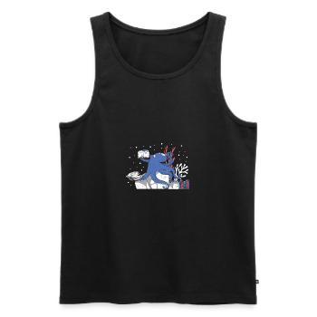 Reading Octopus - Lesen - Männer Premium Bio Tank Top - Schwarz - Vorne - Michal (187cm)