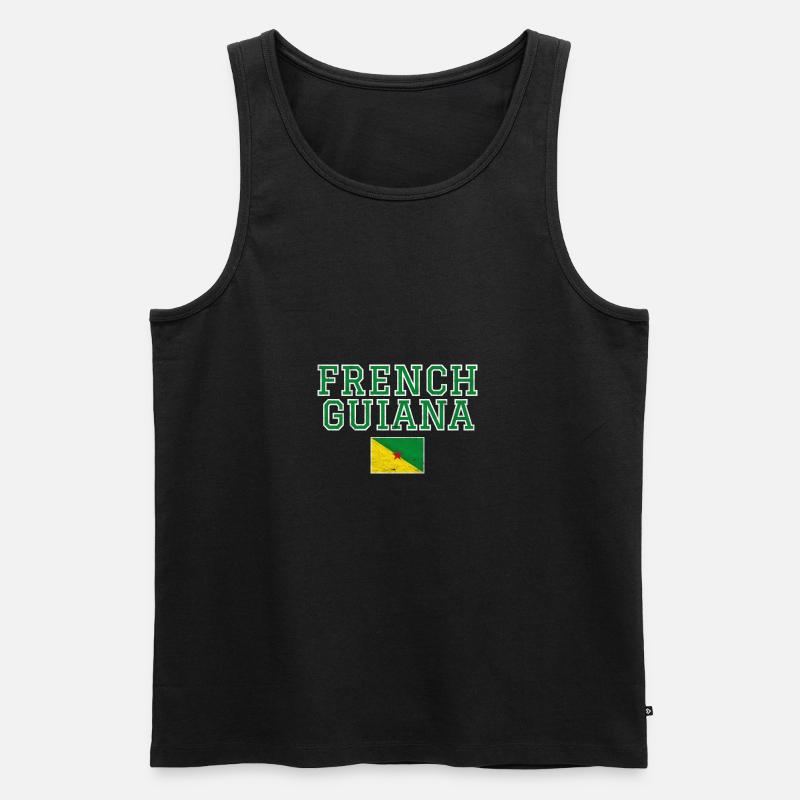 Französisch-Guayana - Männer Premium Bio Tank Top - Schwarz
