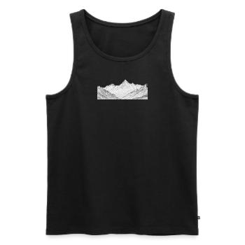 Berg Bergpanorama Alpen - Männer Premium Bio Tank Top - Schwarz - Vorne - AI Model Male 178 light (178cm)