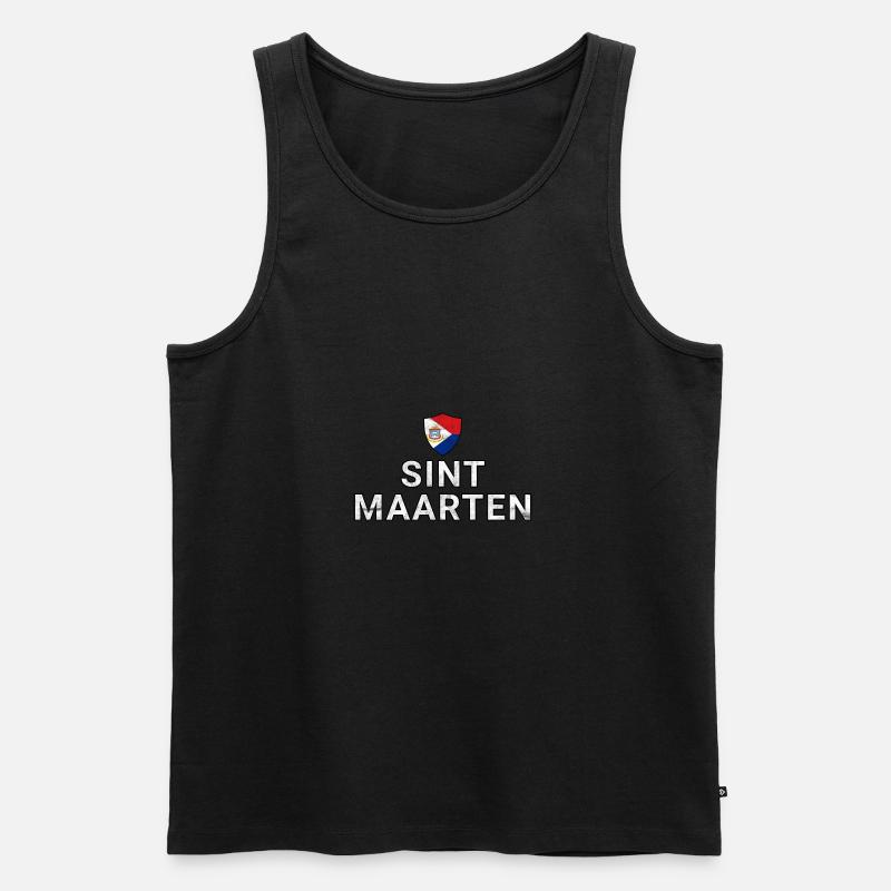 Sint Maarten - Männer Premium Bio Tank Top - Schwarz