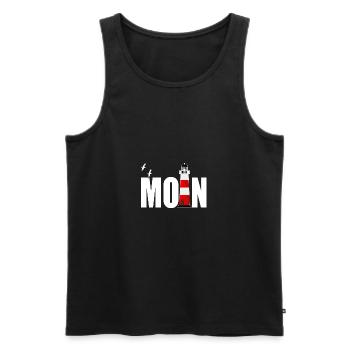 Moin Leuchtturm Hamburg Ahoi Möven - Männer Premium Bio Tank Top - Schwarz - Vorne - Michal (187cm)