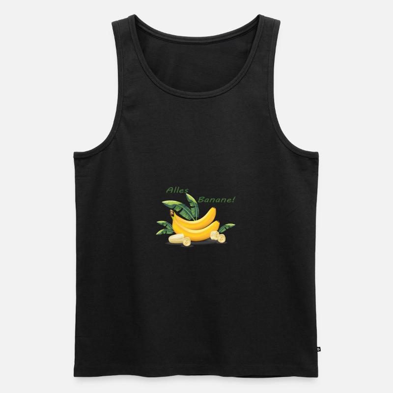 Alles Banane - Männer Premium Bio Tank Top - Schwarz