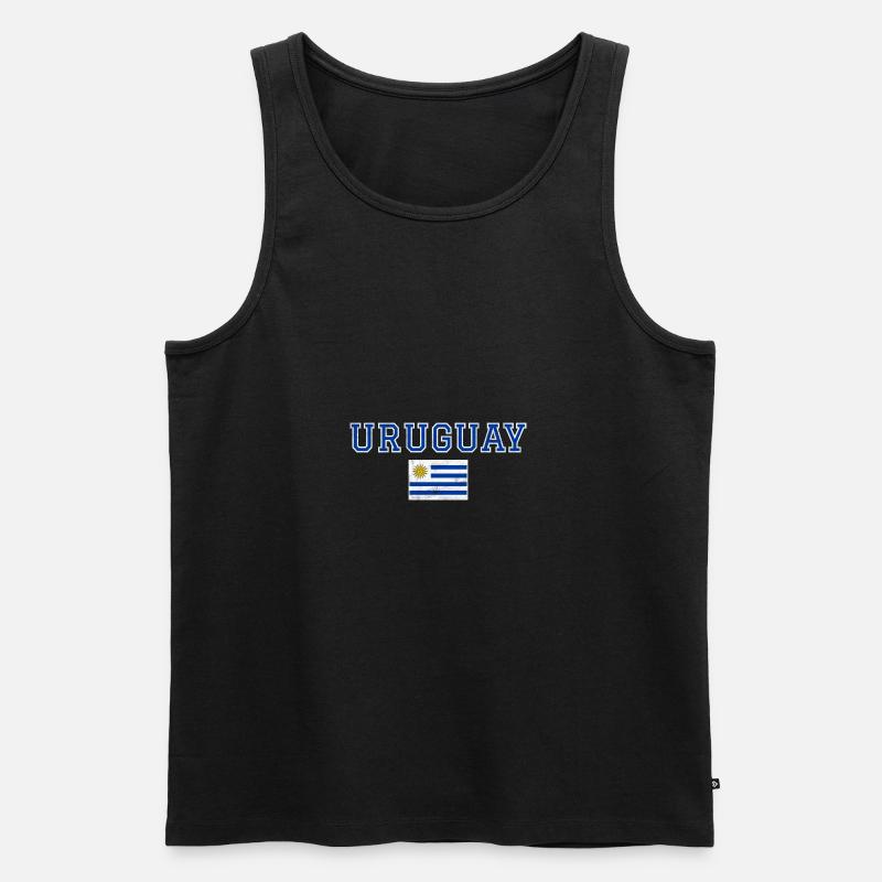 Uruguay - Männer Premium Bio Tank Top - Schwarz