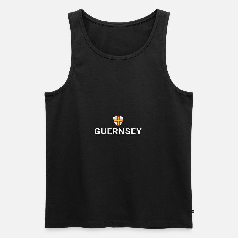 Guernsey - Männer Premium Bio Tank Top - Schwarz