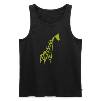 Giraffe bunt - Männer Premium Bio Tank Top - Schwarz - Vorne - Michal (187cm)