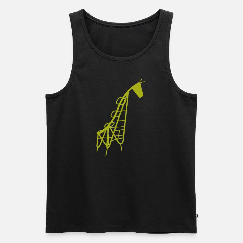 Giraffe bunt - Männer Premium Bio Tank Top - Schwarz
