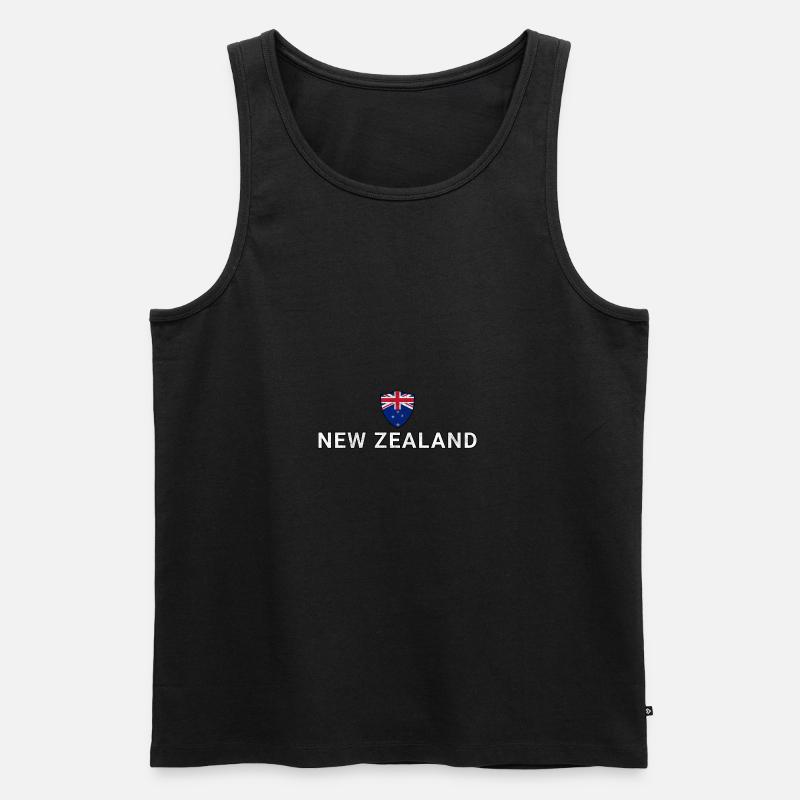 Neuseeland - Männer Premium Bio Tank Top - Schwarz