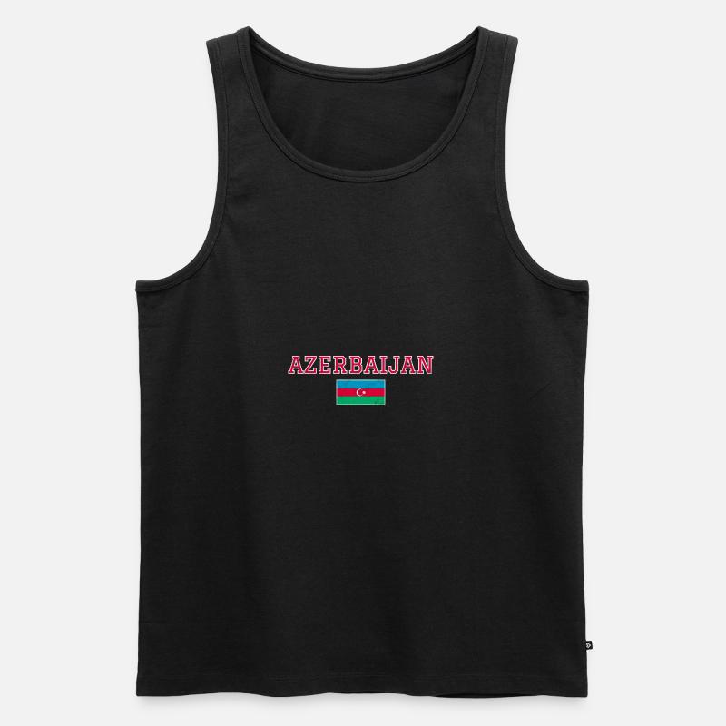 Aserbaidschan - Männer Premium Bio Tank Top - Schwarz