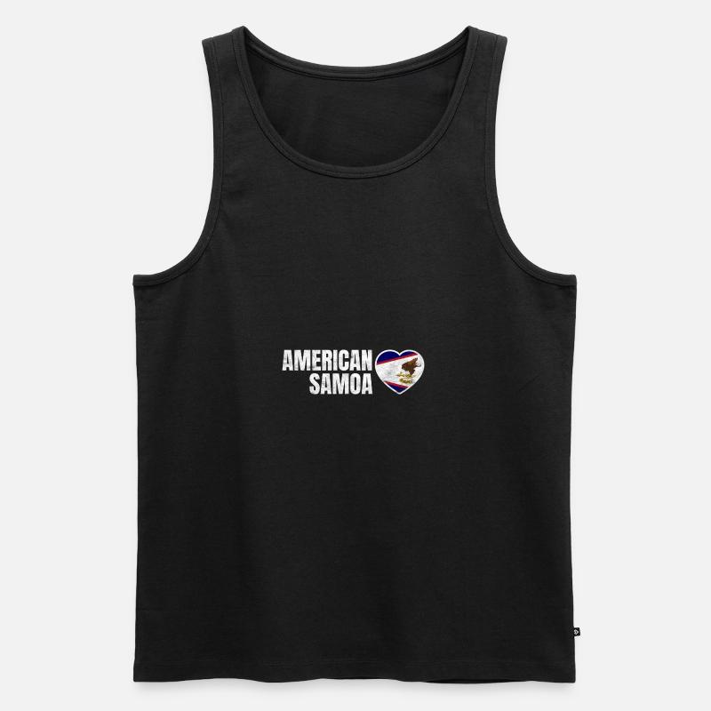 Amerikanisch-Samoa - Männer Premium Bio Tank Top - Schwarz