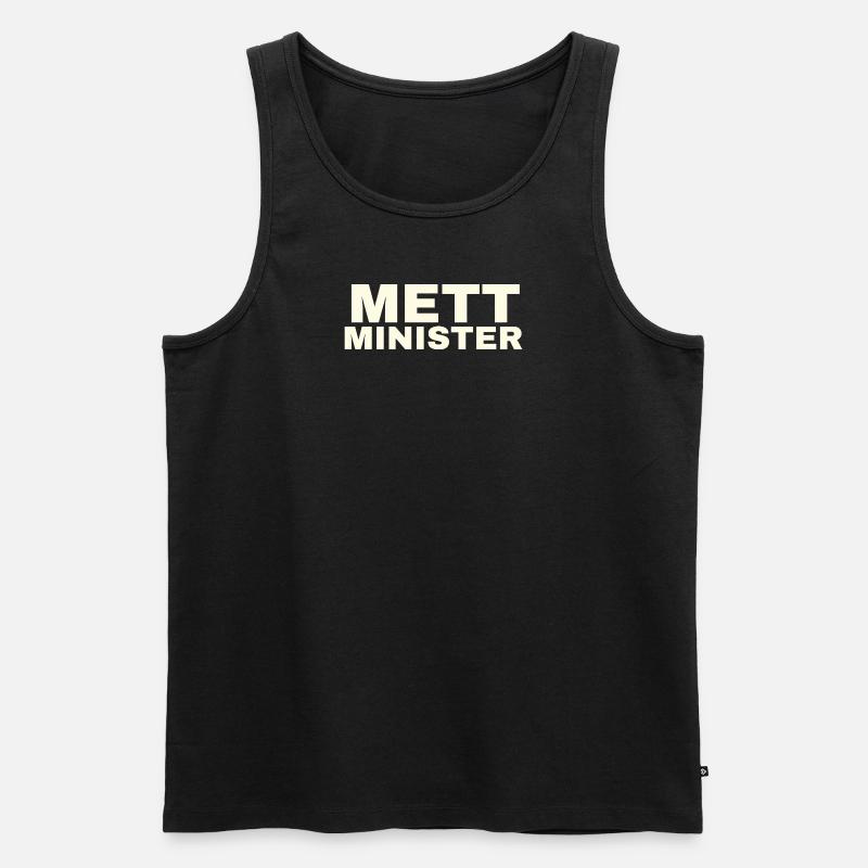 Mett Minister Hackfleisch Hackepeter Fleisch - Männer Premium Bio Tank Top - Schwarz