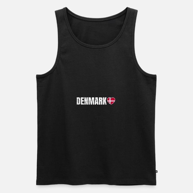 Dänemark - Männer Premium Bio Tank Top - Schwarz