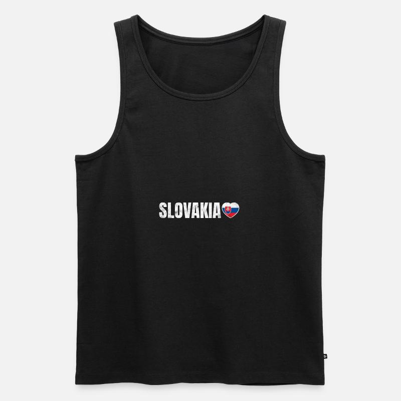 Slowakei - Männer Premium Bio Tank Top - Schwarz