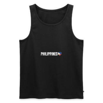 Philippines - Débardeur bio Premium Homme - noir - Devant - AI Model Male 178 light (178cm)