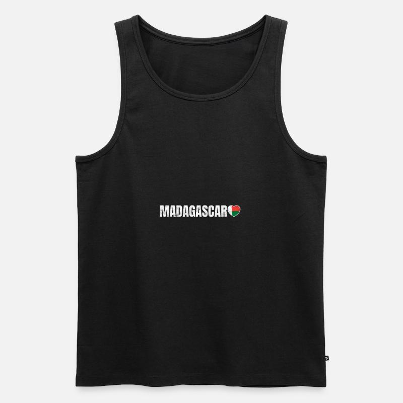 Madagaskar - Männer Premium Bio Tank Top - Schwarz