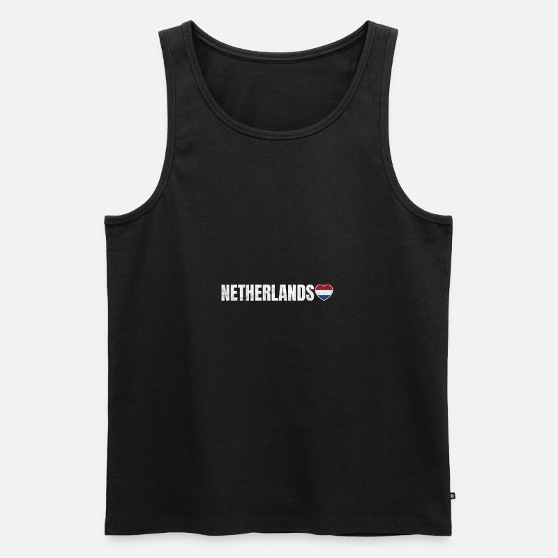 Niederlande - Männer Premium Bio Tank Top - Schwarz
