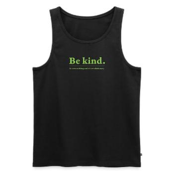 Be kind - - Männer Premium Bio Tank Top - Schwarz - Vorne - AI Model Male 178 light (178cm)