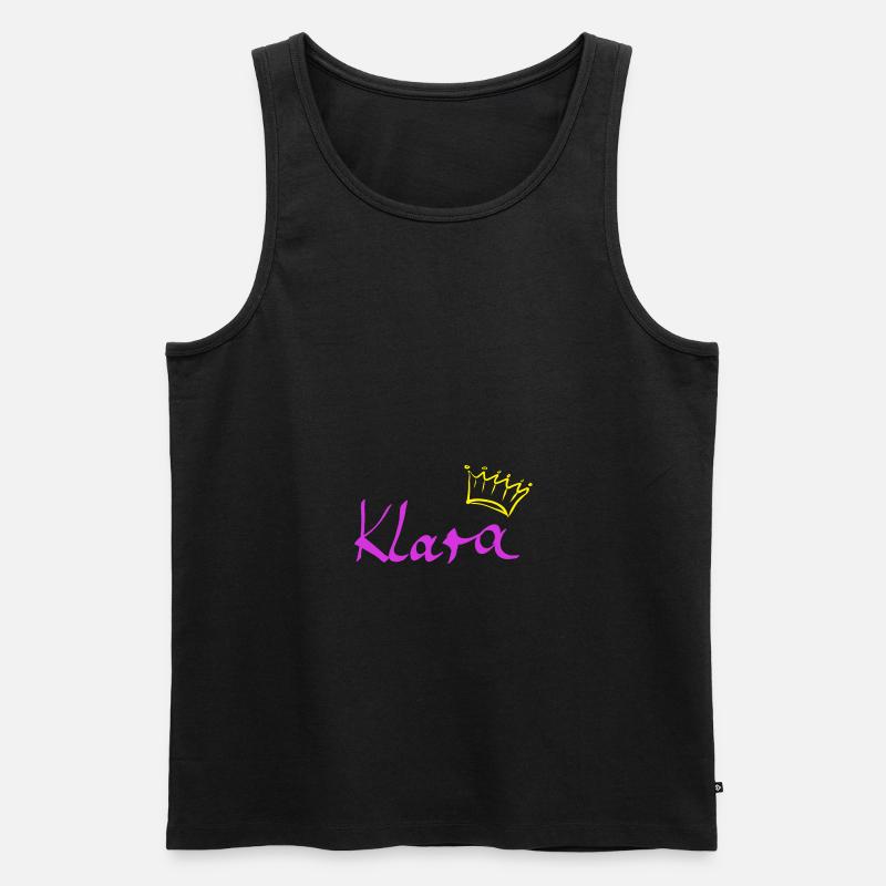 Klara mit Krone als Geschenkidee - Männer Premium Bio Tank Top - Schwarz
