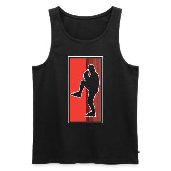 Baseball - Men's Premium Organic Tank Top - black - Front - Michal (187cm)