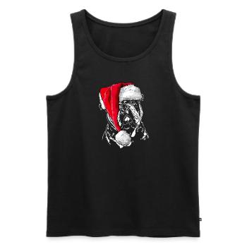 Santa OLD ENGLISH BULLDOG Weihnachten OEB Wilsigns - Männer Premium Bio Tank Top - Schwarz - Vorne - AI Model Male 178 light (178cm)