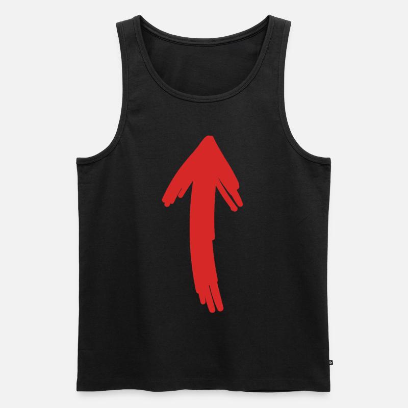 Pfeil - Männer Premium Bio Tank Top - Schwarz