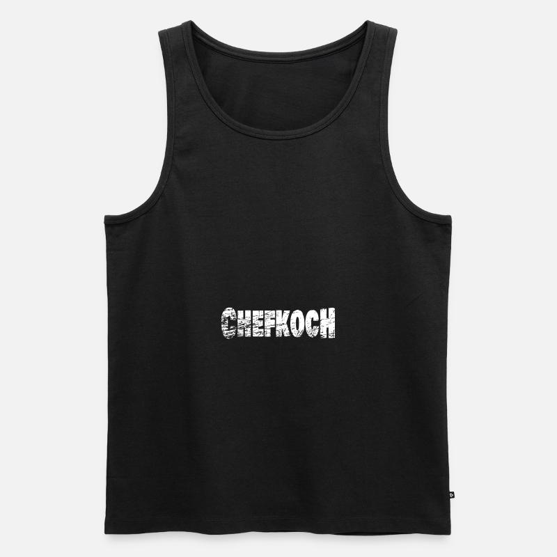 Berufung als Chefkoch - Männer Premium Bio Tank Top - Schwarz