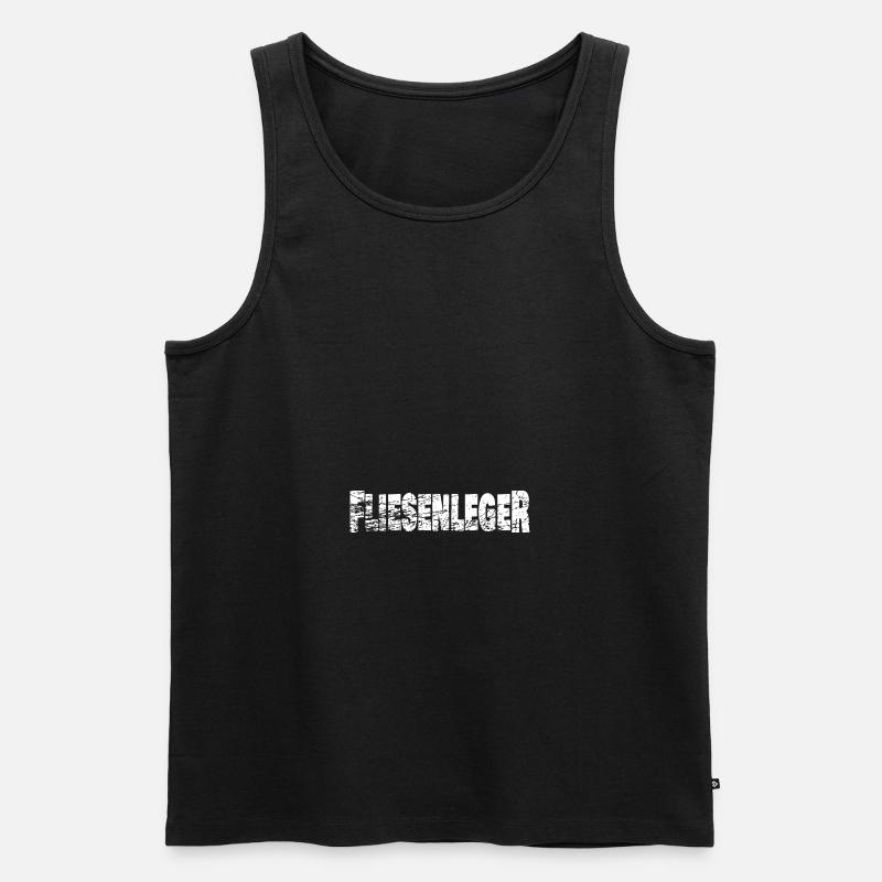 Berufung als Fliesenleger - Männer Premium Bio Tank Top - Schwarz