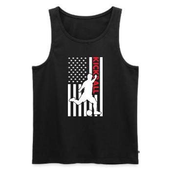 Sport Us Flag Kickball - Débardeur bio Premium Homme - noir - Devant - Michal (187cm)