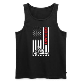 Sport Us Flag Go Kart - Débardeur bio Premium Homme - noir - Devant - Michal (187cm)