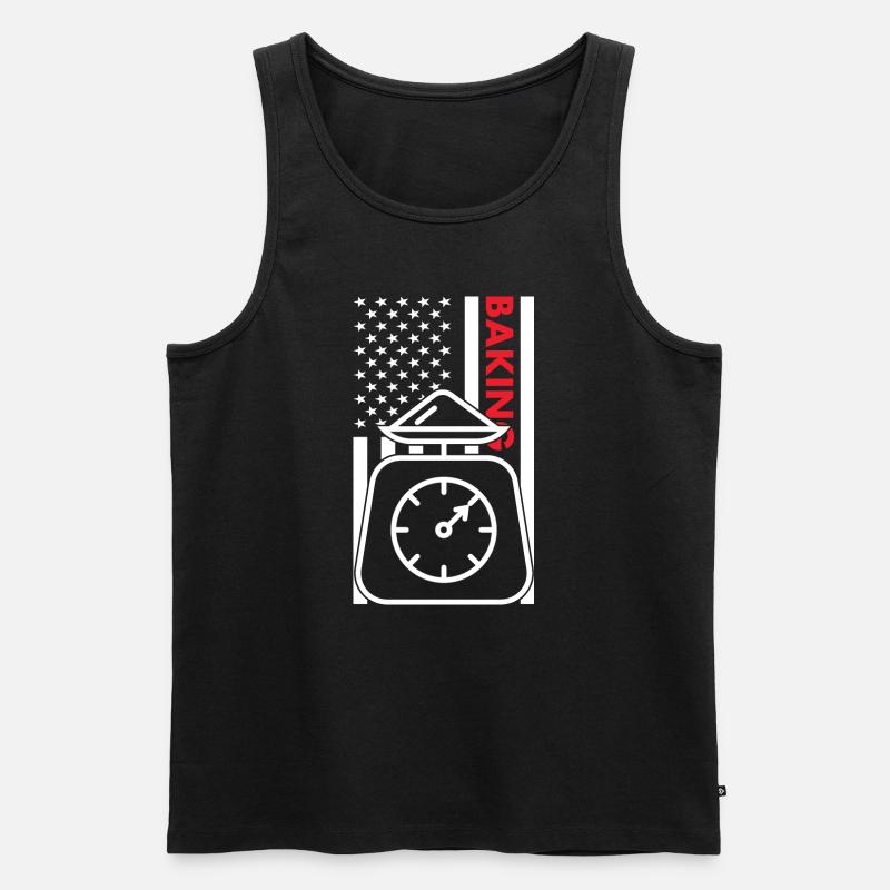 Baker Us Flag Baking - Männer Premium Bio Tank Top - Schwarz