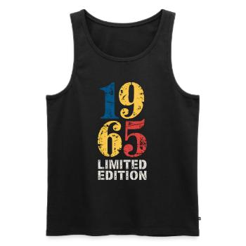 Legend 1965 50th Birthday Gifts for Men Women 60 Y - Débardeur bio Premium Homme - noir - Devant - AI Model Male 178 light (178cm)
