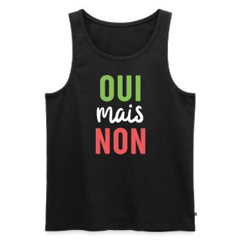 Oui mais non - Débardeur bio Premium Homme - noir - Devant - Michal (187cm)