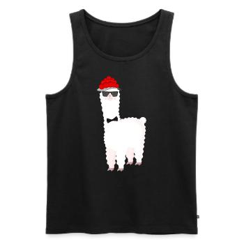 Schwarzwaldmädel Bollenhut Schwarzwald Lama Motiv - Männer Premium Bio Tank Top - Schwarz - Vorne - Michal (187cm)
