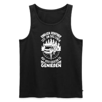Endlich Rentner Zeit das Leben auf vier Rädern zu - Männer Premium Bio Tank Top - Schwarz - Vorne - Michal (187cm)