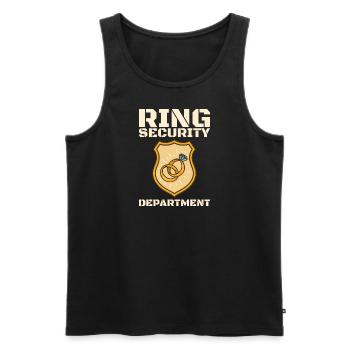 Abteilung Ringsicherheit - Männer Premium Bio Tank Top - Schwarz - Vorne - Michal (187cm)