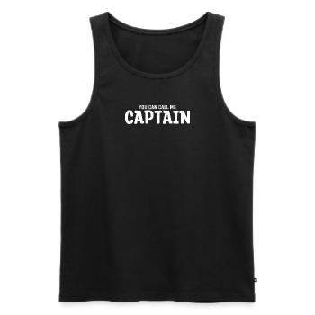 Steuer Hafen Steuerbord Kapitän Schiffskapitän Boo - Männer Premium Bio Tank Top - Schwarz - Vorne - Michal (187cm)