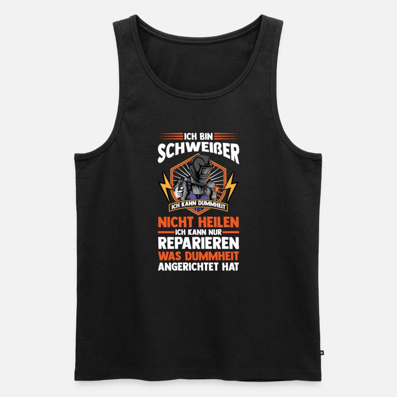 Schweißer Beruf Schweisser Geschenk - Männer Premium Bio Tank Top - Schwarz