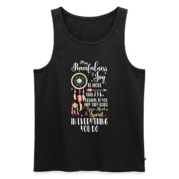 Dream Catcher Tattoo Dreaming - Men's Premium Organic Tank Top - black - Front - Michal (187cm)