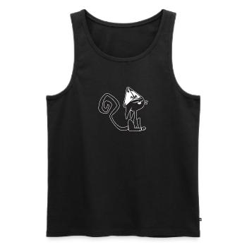 Dice Cat Funny Role Playing Cat RPG - Men's Premium Organic Tank Top - black - Front - Michal (187cm)