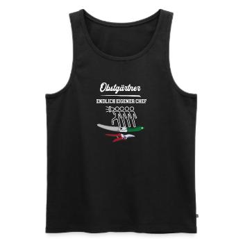 Obstgärtner Endlich Eigener Chef Gärtnerei Meister - Männer Premium Bio Tank Top - Schwarz - Vorne - Michal (187cm)