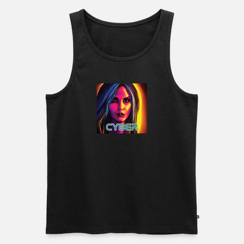 Mädchen Cyber03 - Männer Premium Bio Tank Top - undefined