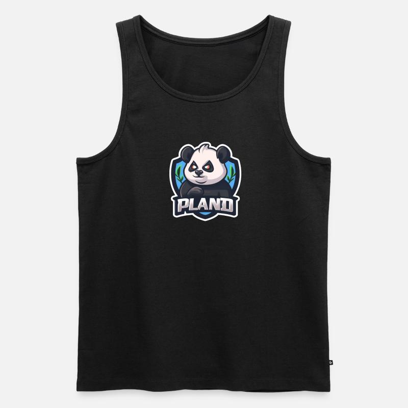 PLAND, der dunkle 🐼 Panda - Männer Premium Bio Tank Top - undefined